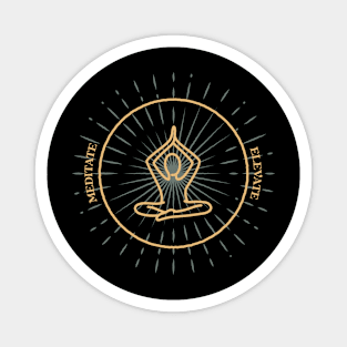 Meditate, Elevate Meditation Magnet